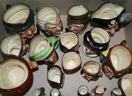 A collection of Doulton Toby jugs